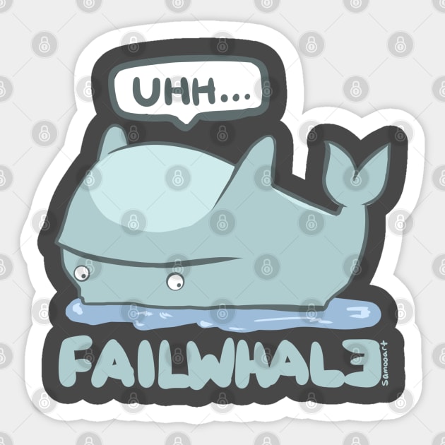 this whale fails Sticker by samooart